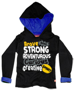 Brave Bold Strong Curious Adventurous Creative Smart Kids Hoody