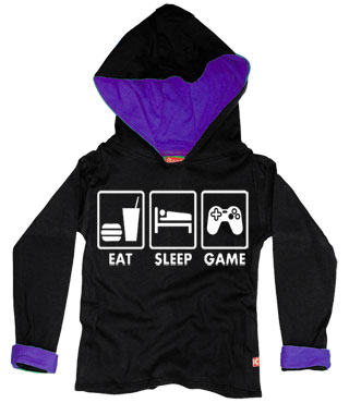 EAT SLEEP GAME Kids Gaming Hoody