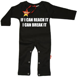 Own Slogan Personalised Baby PLAYSUIT (White Font)