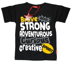 Brave Bold Strong Curious Adventurous Creative Smart Kids T-Shirt