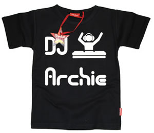 DJs Personalised Kids T-Shirt (White Text)